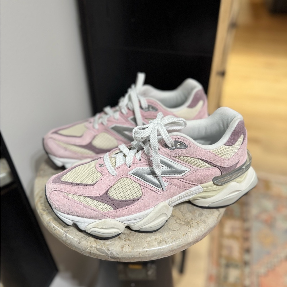 New Balance Pink and Cream Women's Athletic Shoes